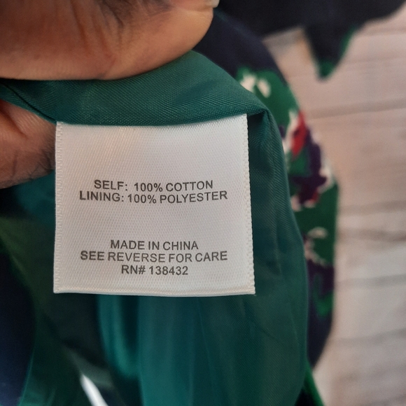 Modcloth Navy Floral Long Sleeve Dress NWOT - Picture 6 of 6